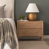 Phil Light Brown Wood 2 Drawer Accent Cabinet from Mercana - Luna Furniture