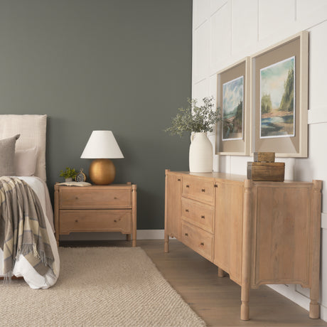 Phil Light Brown Wood 2 Drawer Accent Cabinet from Mercana - Luna Furniture