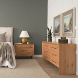 Belford 6-Drawer Light Brown Oak Wood Dresser from Mercana - Luna Furniture