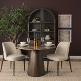 Abbie Curved Back Oatmeal Fabric Armless Dining Chair, Set of 2 from Mercana - Luna Furniture