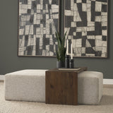 Trayden Gray Fabric w/ Brown Slider Top Coffee Table 55.0X 37.0X 46.0 (cm) from Mercana - Luna Furniture