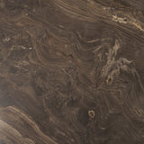 Allyson 42" Round Dark Brown w/ Cappuccino Marble Pedestal Dining Table from Mercana - Luna Furniture
