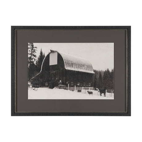 The Farm by Deborah Revell Hand Embelished Textured Framed Art Print Matted under Glass from Mercana - Luna Furniture