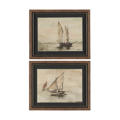 Timeless Voyage (Set of 2) by Mercana Studio Hand Embelished Framed Artwork Matted under Glass from Mercana - Luna Furniture