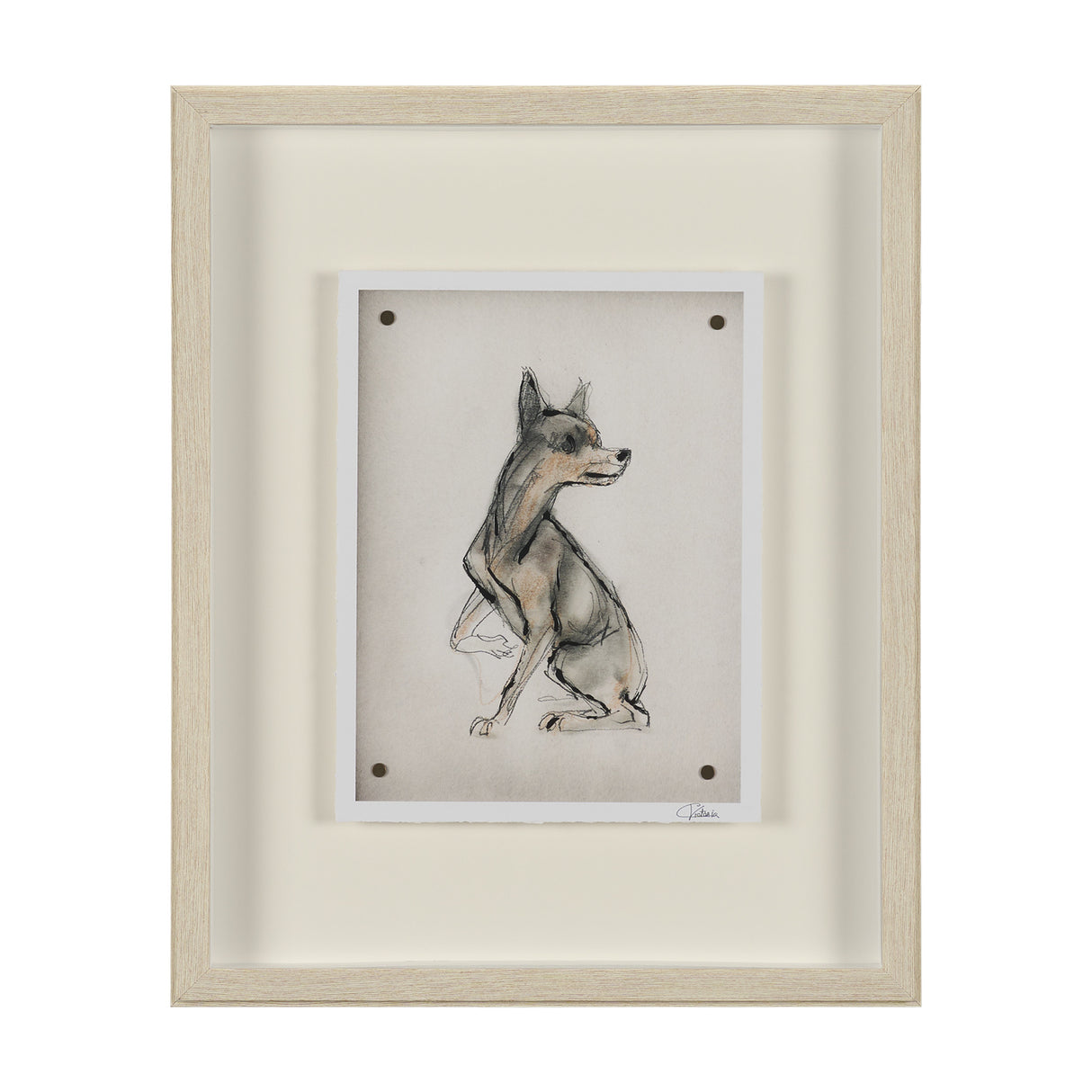 Playful Pup IV by Mercana Studio Hand Embelished Framed Artwork Matted under Glass from Mercana - Luna Furniture