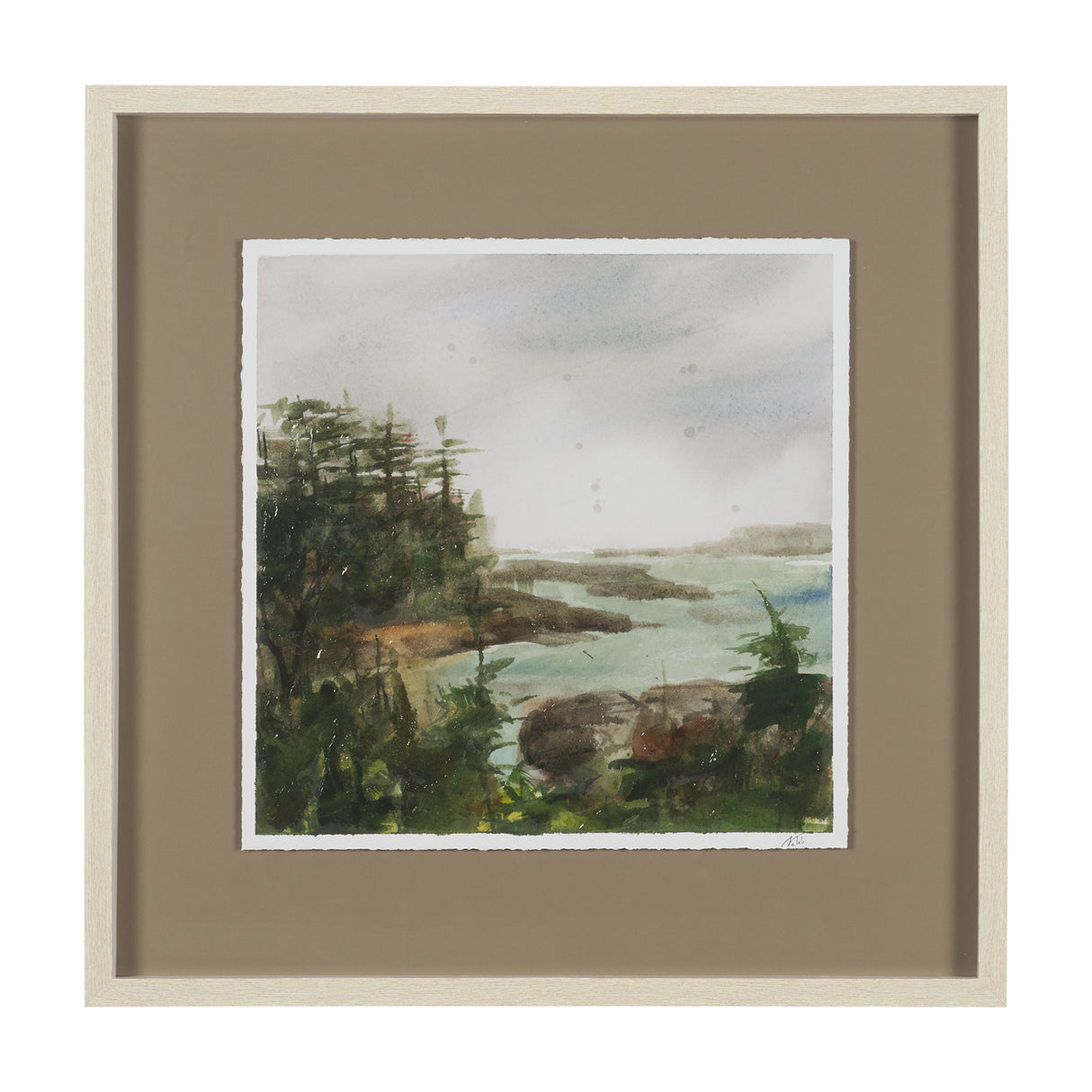 Shoreline Beauty IV by Mercana Studio Hand Embelished Framed Artwork Matted under Glass from Mercana - Luna Furniture