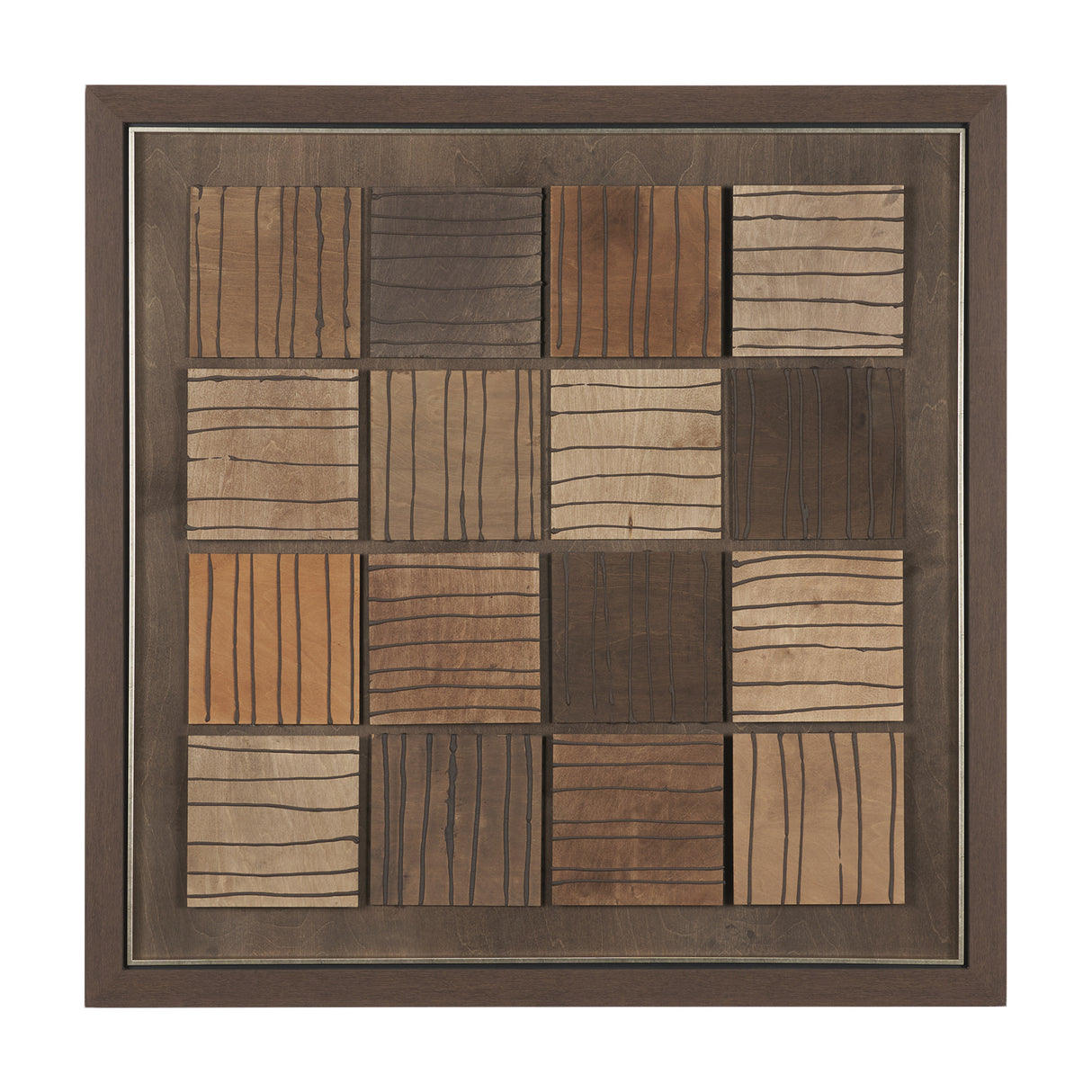 Timber Mosaic II by Mercana Studio Handmade Original Framed Artwork Matted from Mercana - Luna Furniture