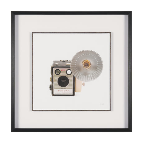 Flash Bulb Camera by Deborah Revell Hand Embelished Framed Art Print Matted under Glass from Mercana - Luna Furniture