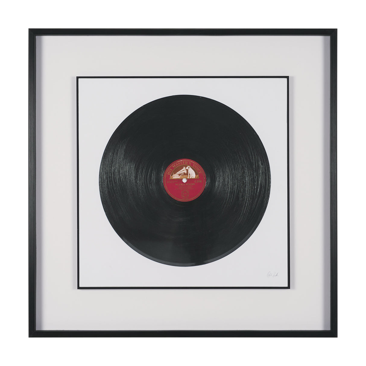 Record by Deborah Revell Hand Embelished Framed Art Print Matted under Glass from Mercana - Luna Furniture