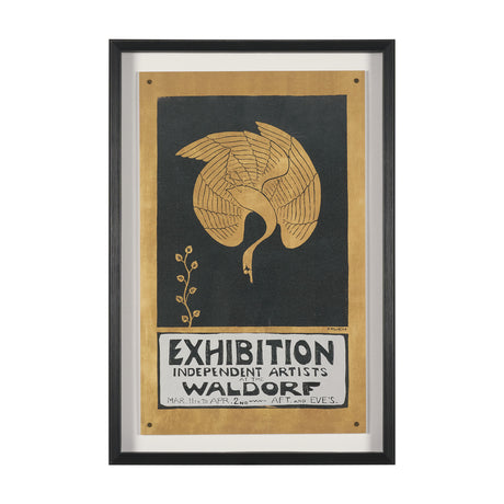 Ephemera Exhibition by The Vintage Collection Hand Embelished Text Framed Artwork Matted under Glass from Mercana - Luna Furniture