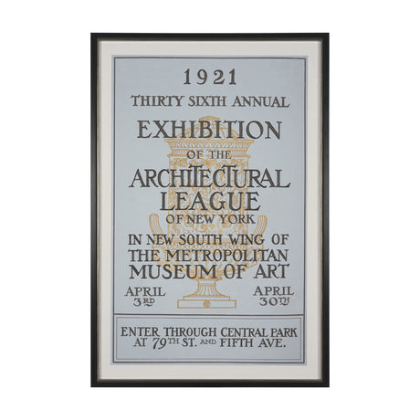 Ephemera Architecture by The Vintage Collection Hand Embelished Framed Artwork Matted under Glass from Mercana - Luna Furniture