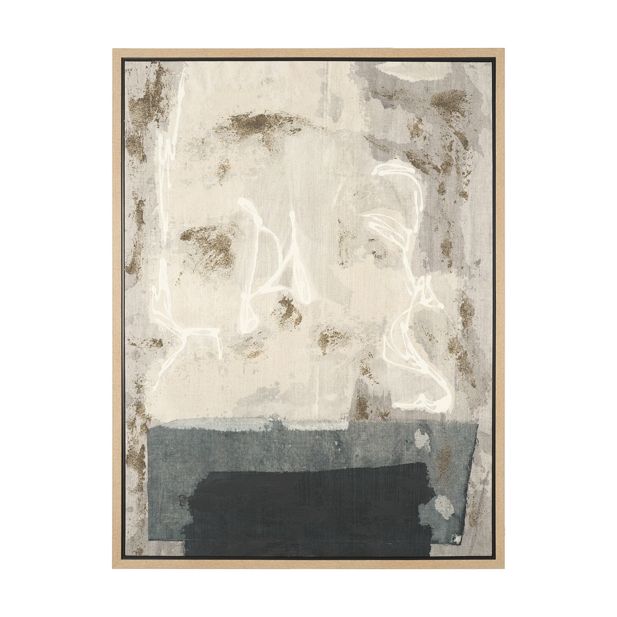 Textural Echo - Ash by Kristine Hegre Hand-Embellished Textured Framed Canvas Artwork from Mercana - Luna Furniture