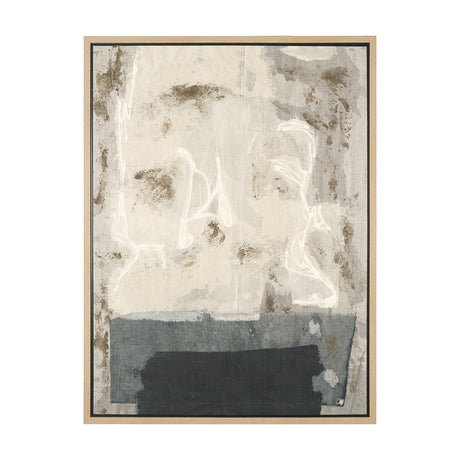 Textural Echo - Ash by Kristine Hegre Hand-Embellished Textured Framed Canvas Artwork from Mercana - Luna Furniture