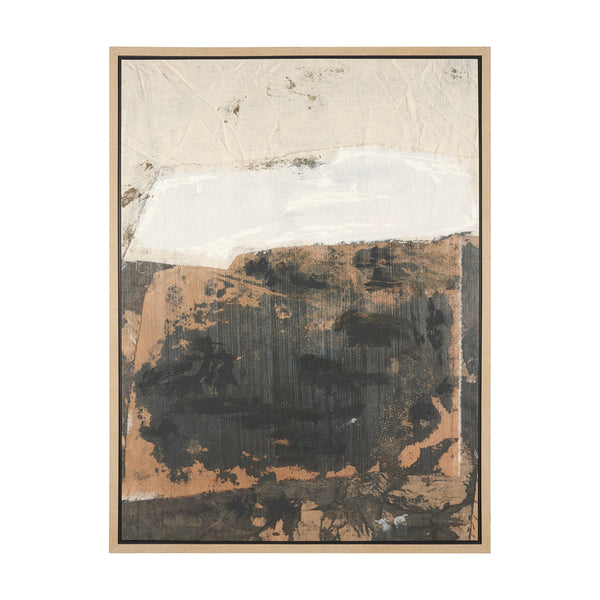 Textural Echo - Fragment by Kristine Hegre Hand-Embellished Textured Framed Canvas Artwork
