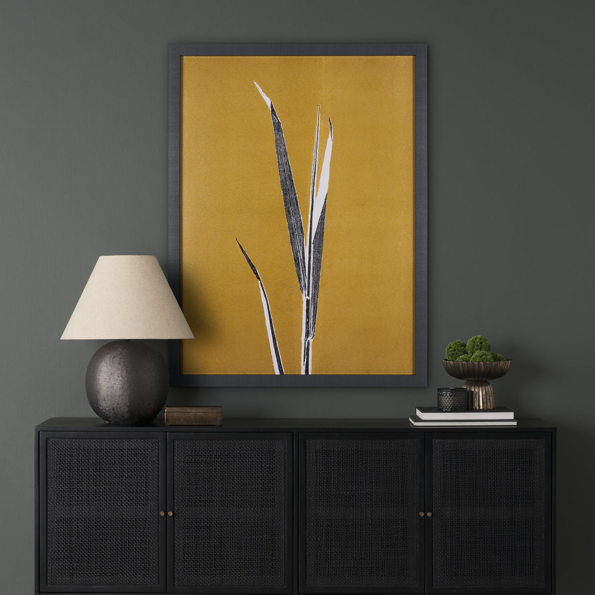 New Grasses 2 by Mary Margaret Briggs a Hand Embellished Textured Framed Art Print from Mercana - Luna Furniture