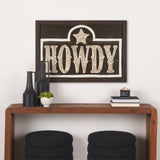 Cowboy Culture - Howdy by Mercana Studio a Hand Embelished Textured Framed Art Print from Mercana - Luna Furniture