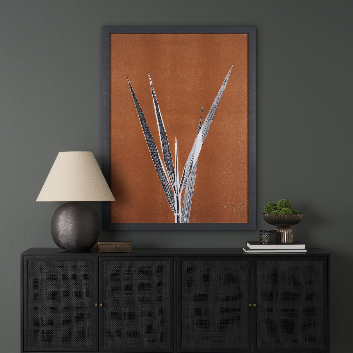 New Grasses 1 by Mary Margaret Briggs a Hand Embellished Textured Framed Art Print from Mercana - Luna Furniture