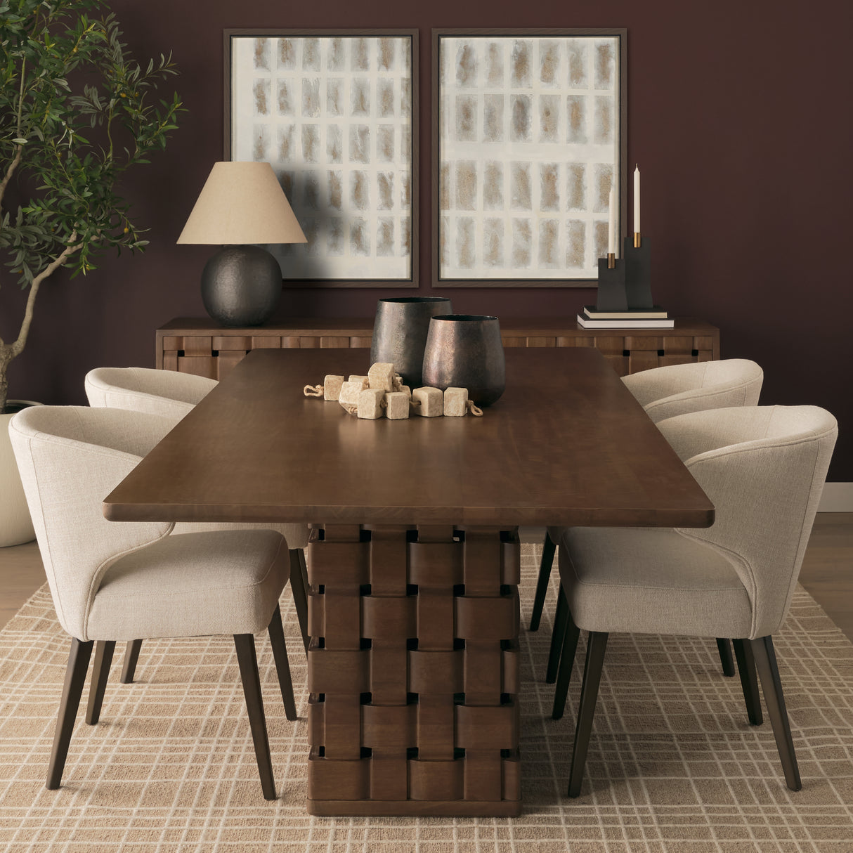 Mala Beige Paper Mache Cube Garland from Mercana - Luna Furniture