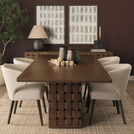 Mala Beige Paper Mache Cube Garland from Mercana - Luna Furniture