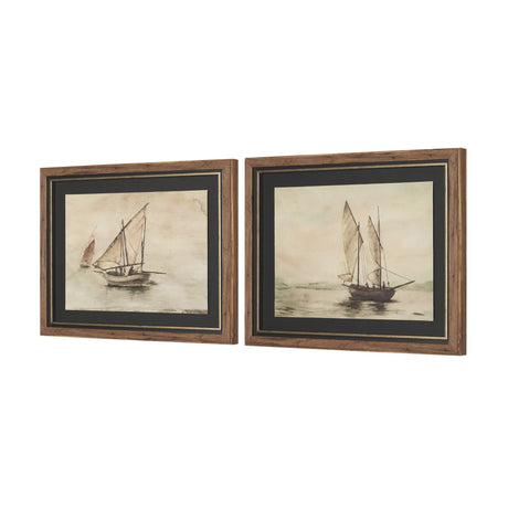 Timeless Voyage (Set of 2) by Mercana Studio Hand Embelished Framed Artwork Matted under Glass from Mercana - Luna Furniture
