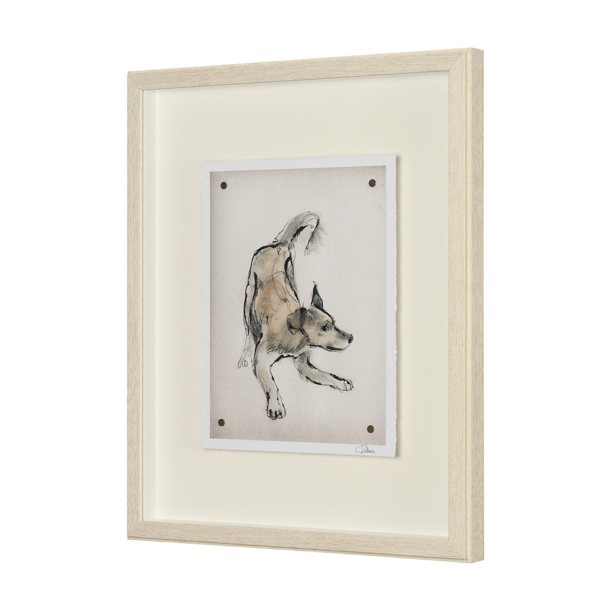 Playful Pup I by Mercana Studio Hand Embelished Framed Artwork Matted under Glass from Mercana - Luna Furniture