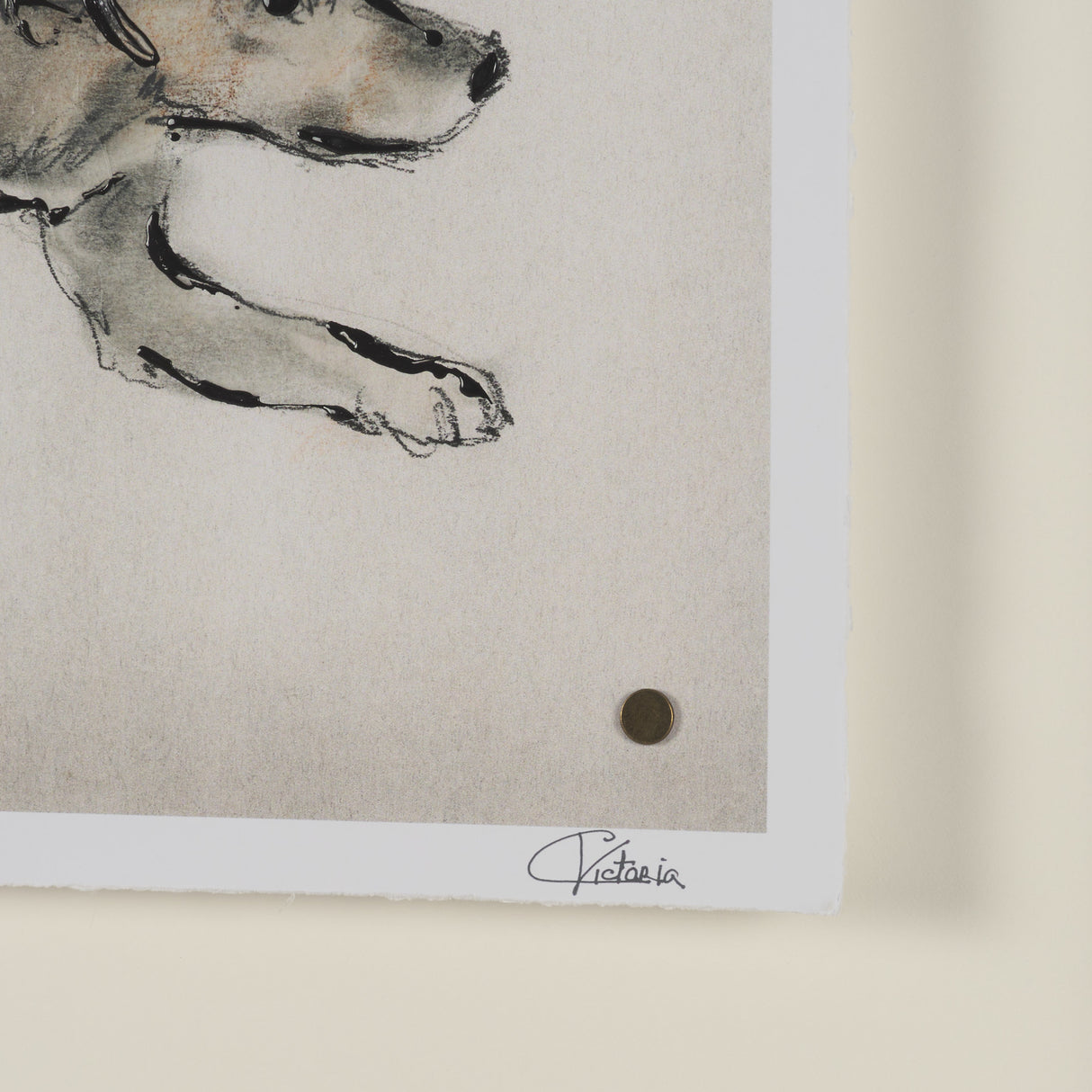 Playful Pup I by Mercana Studio Hand Embelished Framed Artwork Matted under Glass from Mercana - Luna Furniture
