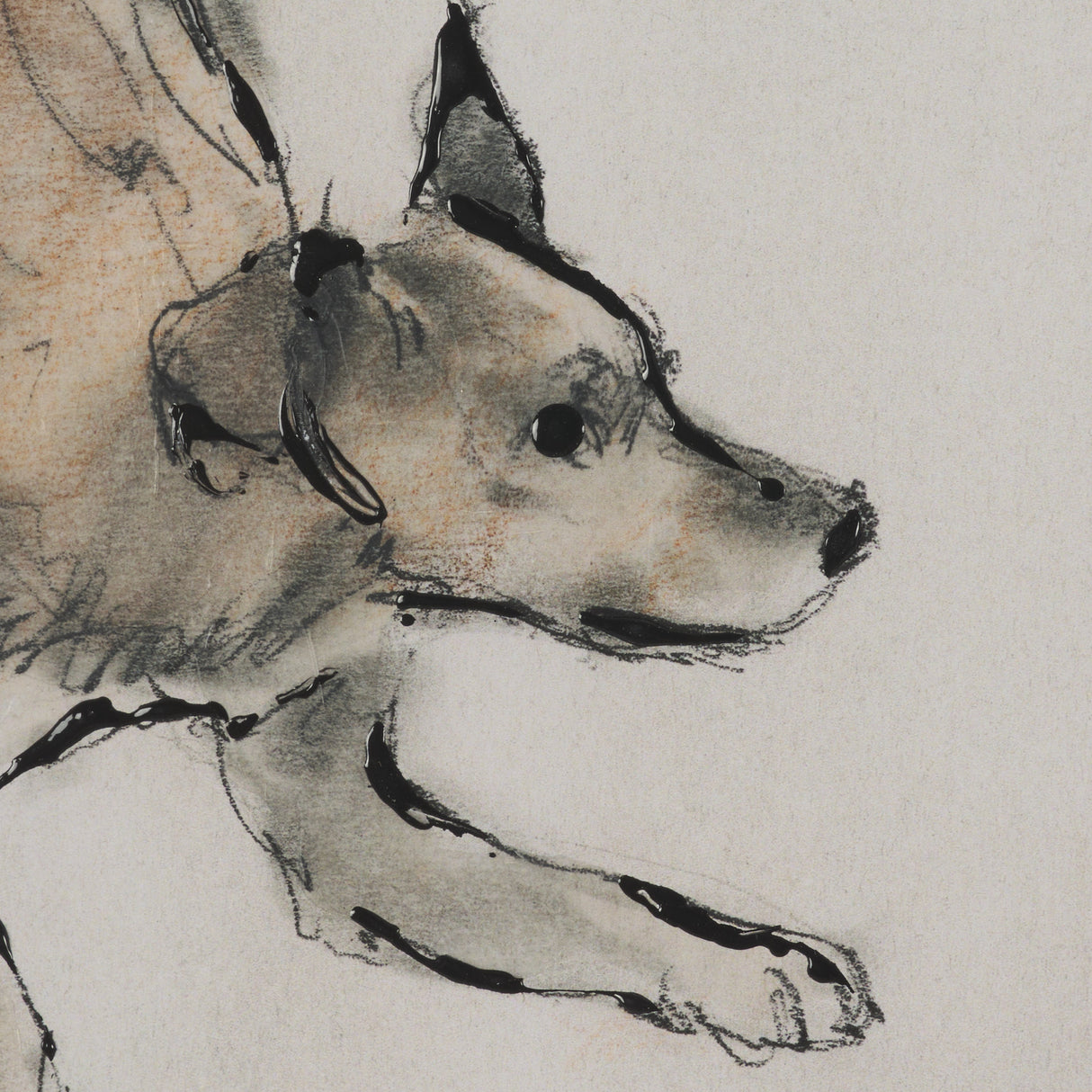 Playful Pup I by Mercana Studio Hand Embelished Framed Artwork Matted under Glass from Mercana - Luna Furniture