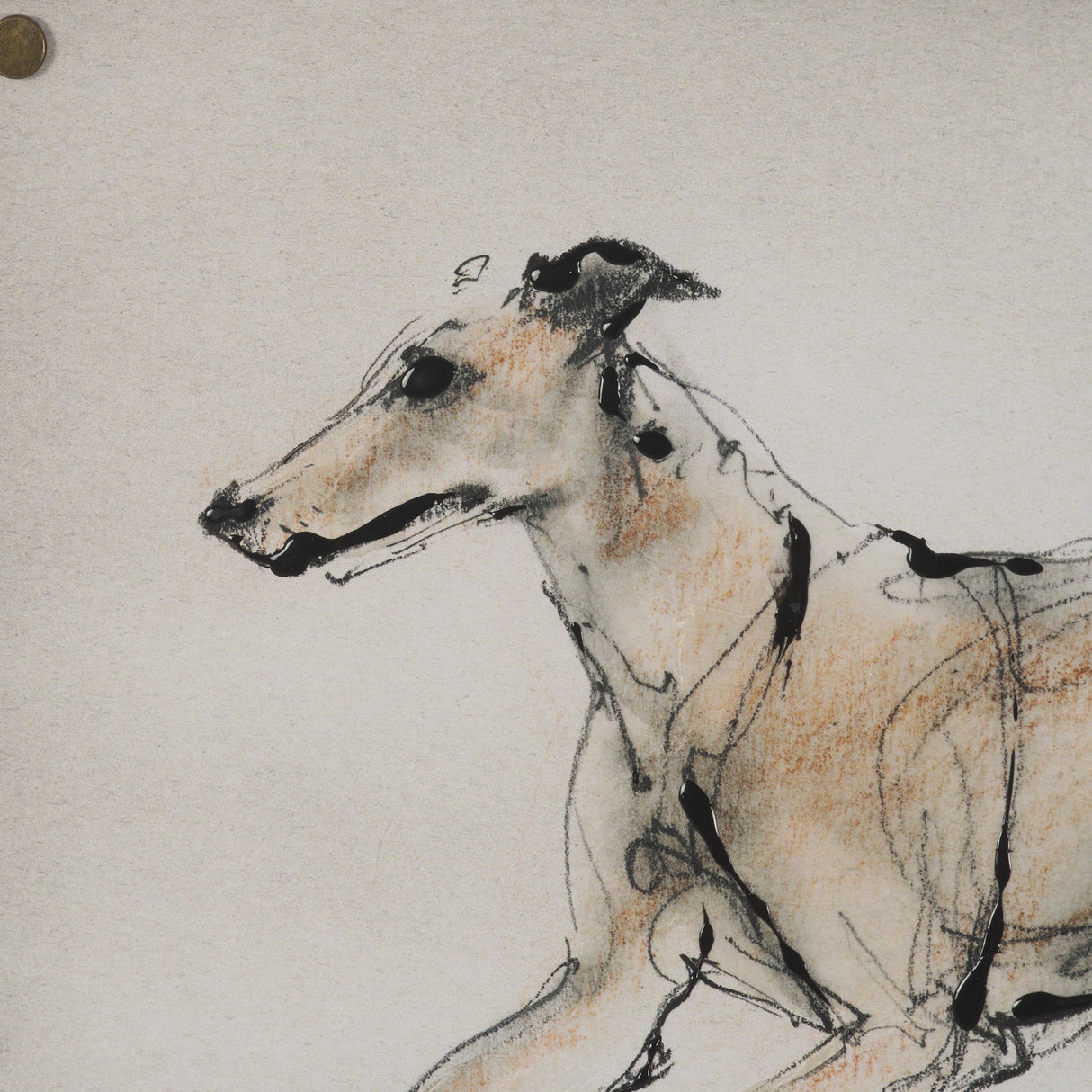 Playful Pup VI by Mercana Studio Hand Embelished Framed Artwork Matted under Glass from Mercana - Luna Furniture