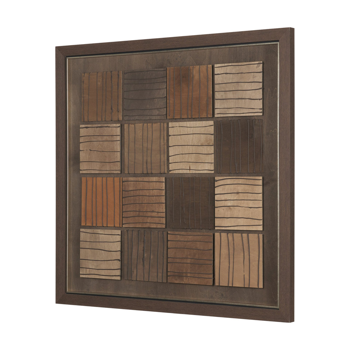 Timber Mosaic II by Mercana Studio Handmade Original Framed Artwork Matted from Mercana - Luna Furniture