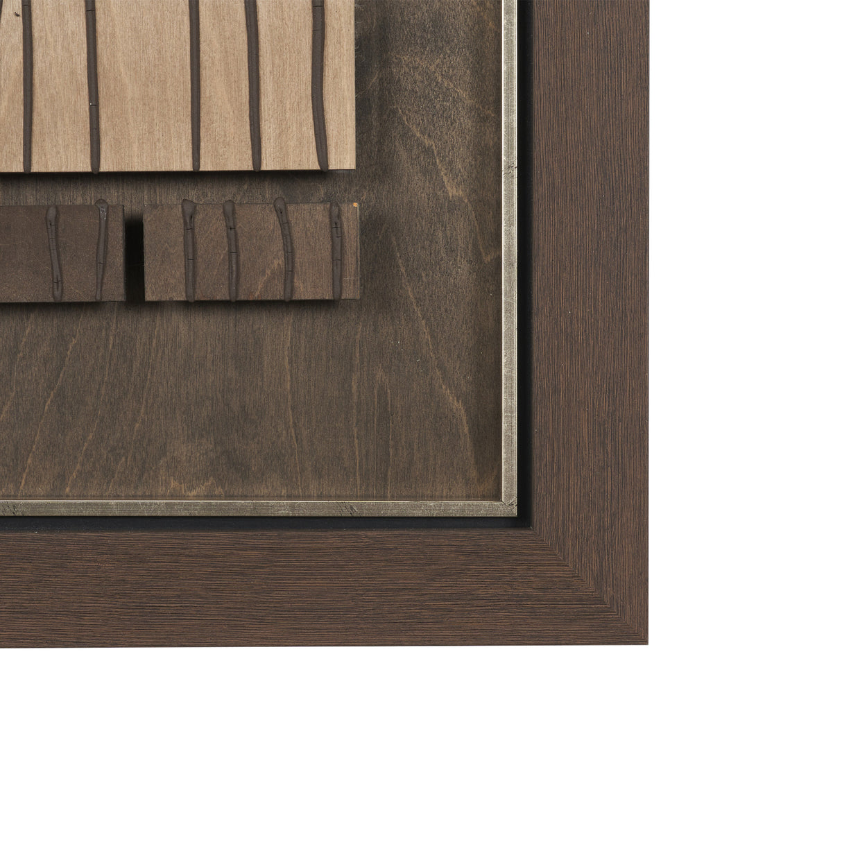 Timber Mosaic III by Mercana Studio Handmade Original Framed Artwork Matted from Mercana - Luna Furniture