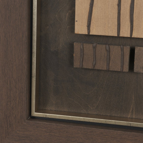 Timber Mosaic IV by Mercana Studio Handmade Original Framed Artwork Matted from Mercana - Luna Furniture