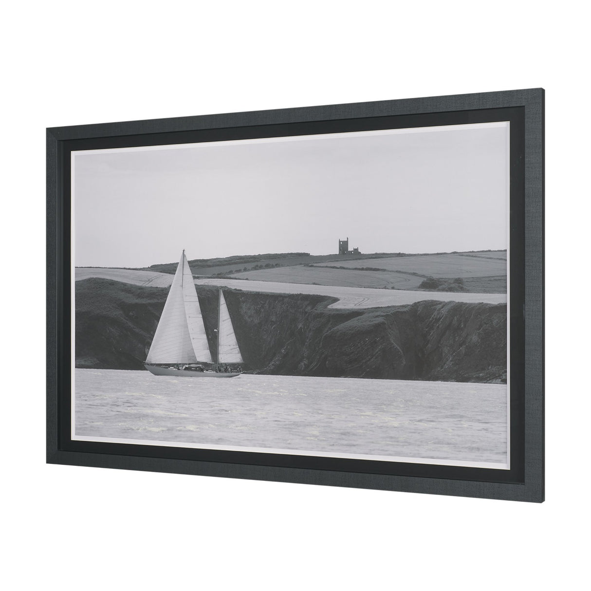 Maritime Meander by Ben Wood Hand Embelished Framed Art Print Matted under Glass from Mercana - Luna Furniture
