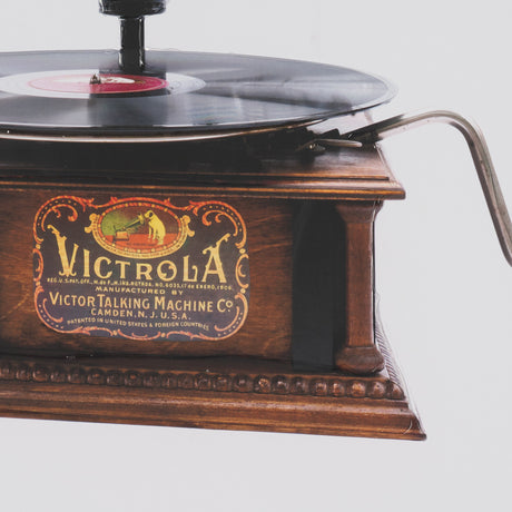 Gramaphone by Deborah Revell Hand Embelished Framed Art Print Matted under Glass from Mercana - Luna Furniture