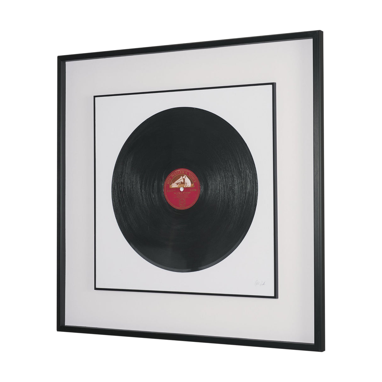 Record by Deborah Revell Hand Embelished Framed Art Print Matted under Glass from Mercana - Luna Furniture