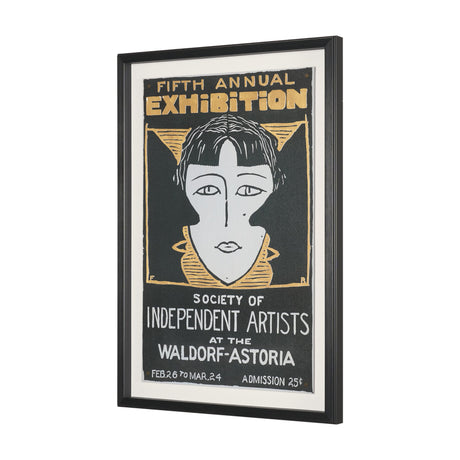 Ephemera Independent by The Vintage Collection Hand Embelished Text Frame Artwork Matted under Glass from Mercana - Luna Furniture