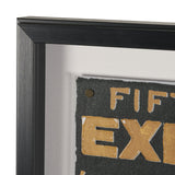 Ephemera Independent by The Vintage Collection Hand Embelished Text Frame Artwork Matted under Glass from Mercana - Luna Furniture