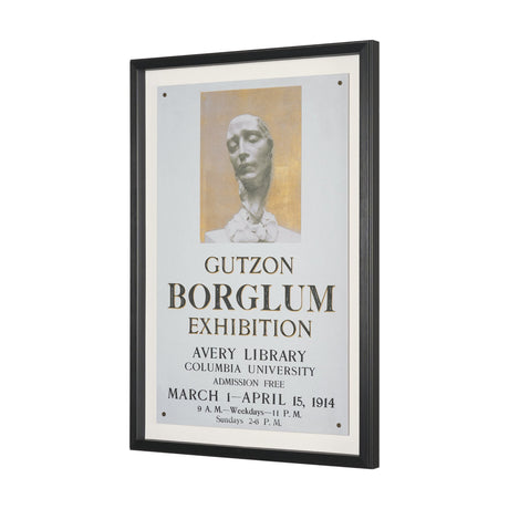 Ephemera Sculpture by The Vintage Collection Hand Embelished Text Framed Artwork Matted under Glass from Mercana - Luna Furniture