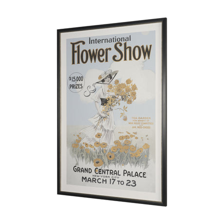 Ephemera Flower Show by The Vintage Collection Hand Embelished Framed Artwork Matted under Glass from Mercana - Luna Furniture