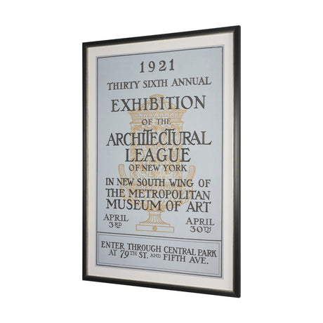 Ephemera Architecture by The Vintage Collection Hand Embelished Framed Artwork Matted under Glass from Mercana - Luna Furniture