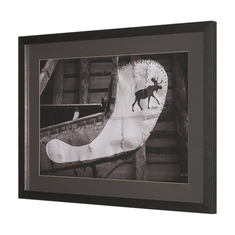 Moose Canoe by Deborah Revell Framed Art Print Matted under Glass from Mercana - Luna Furniture
