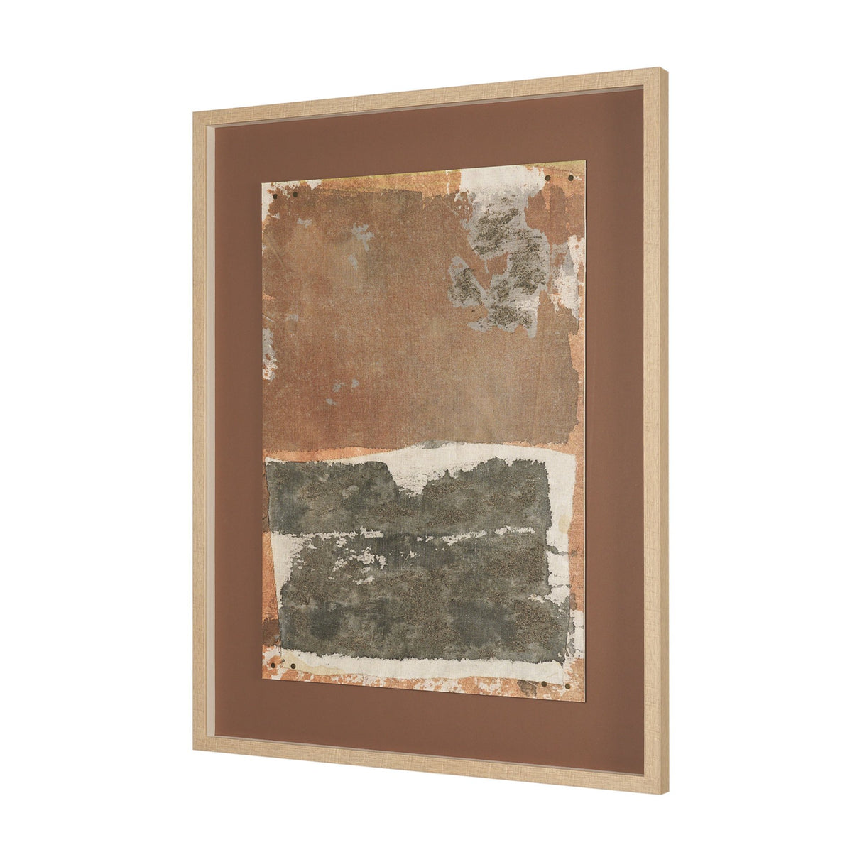 Textural Echo - Rust by Kristine Hegre Hand Embelished Textured Framed Artwork Matted under Glass from Mercana - Luna Furniture