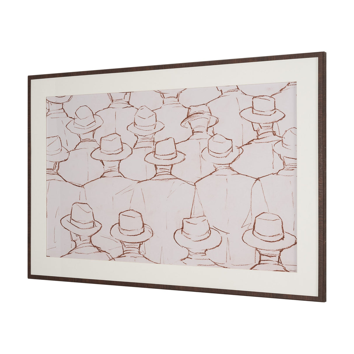 Hats by Mercana Studio Hand Embelished Framed Artwork Matted under Glass from Mercana - Luna Furniture