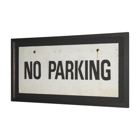 No Parking LG by Mercana Studio Hand Embelished Textured Framed Artwork Matted under Glass from Mercana - Luna Furniture