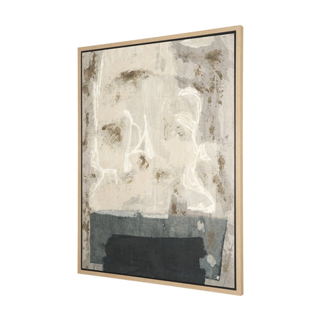 Textural Echo - Ash by Kristine Hegre Hand-Embellished Textured Framed Canvas Artwork from Mercana - Luna Furniture