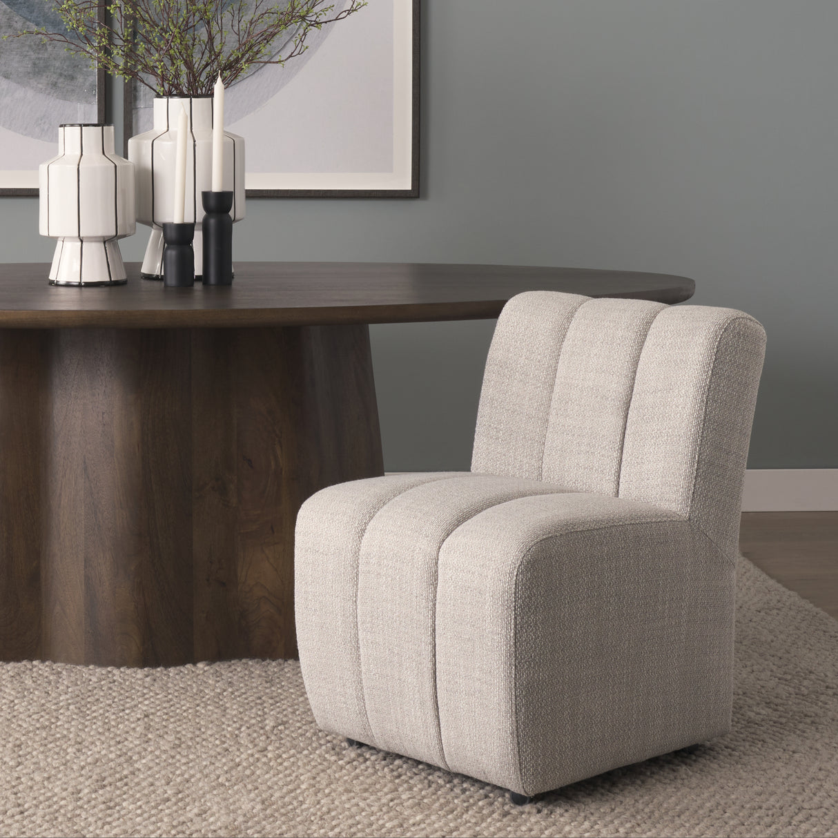 Wilkins Gray Performance Fabric Upholstered Dining Chair from Mercana - Luna Furniture