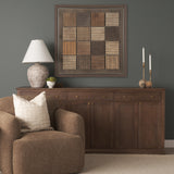 Timber Mosaic II by Mercana Studio Handmade Original Framed Artwork Matted from Mercana - Luna Furniture