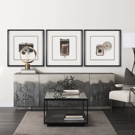 Vintage Camera by Deborah Revell Hand Embelished Framed Art Print Matted under Glass from Mercana - Luna Furniture