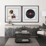 Gramaphone by Deborah Revell Hand Embelished Framed Art Print Matted under Glass from Mercana - Luna Furniture