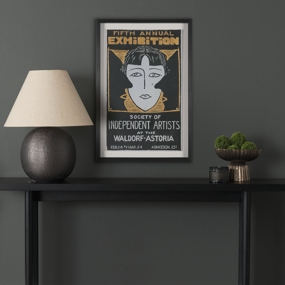 Ephemera Independent by The Vintage Collection Hand Embelished Text Frame Artwork Matted under Glass from Mercana - Luna Furniture