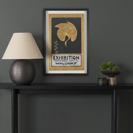 Ephemera Exhibition by The Vintage Collection Hand Embelished Text Framed Artwork Matted under Glass from Mercana - Luna Furniture